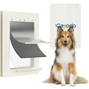 Dog Door with Black and White Flap